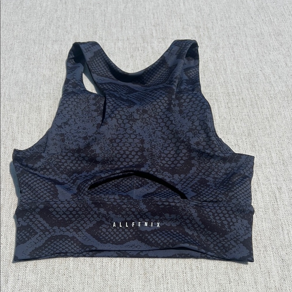 Women’s Allfenix Athletica Black Snake Print Sports Bra‎ - Picture 5 of 5